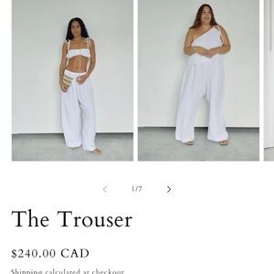 Bohème The trouser  Linen Elastic Waist Pants in oatmeal